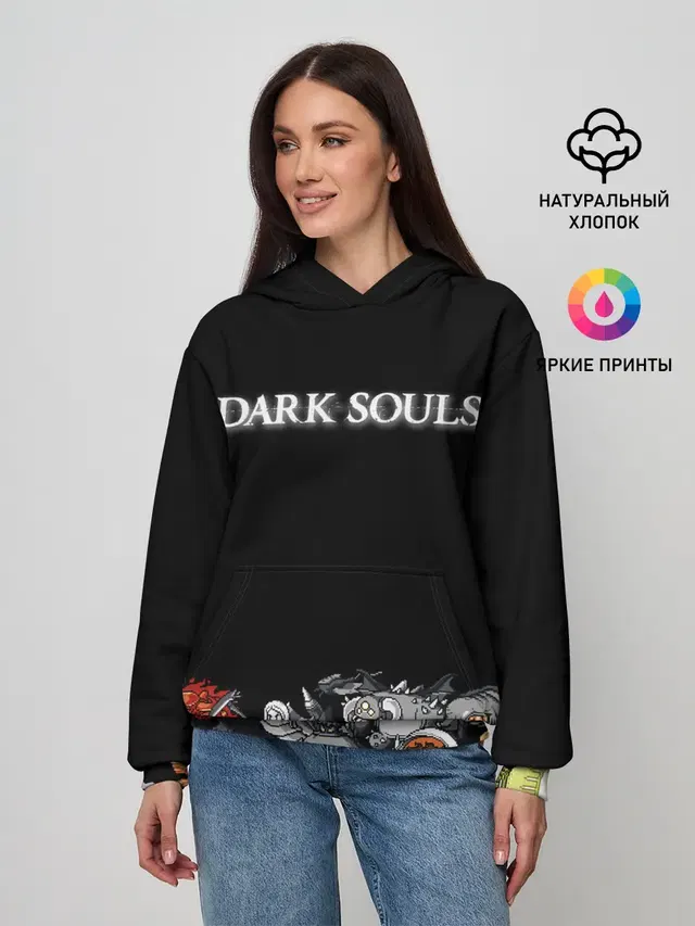 Женское худи с принтом «8bit Dark Souls»