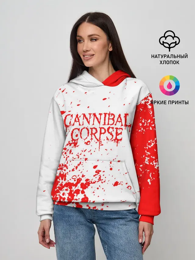 Женское худи с принтом «Blood splatter»