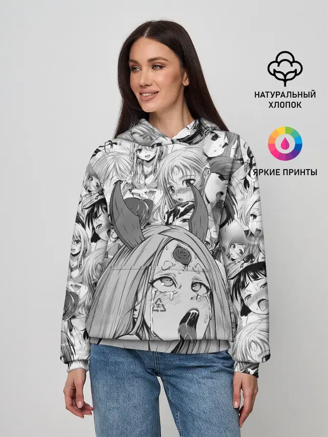 KAGUYA AHEGAO чернобелое / КАГУЯ АХЕГАО