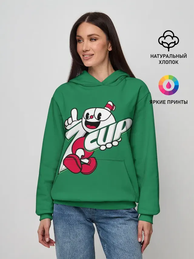 Женское худи с принтом «7Cup»