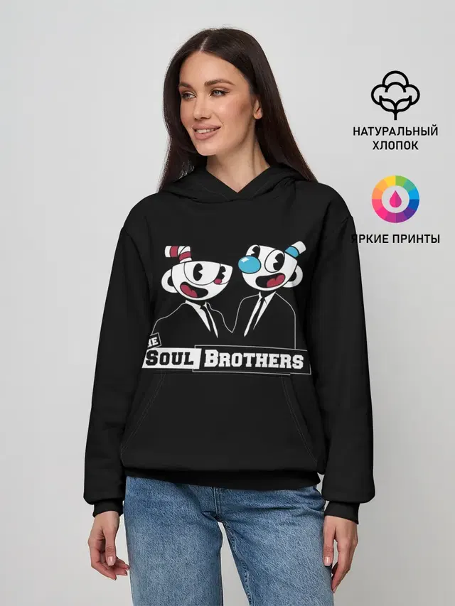 Женское худи с принтом «The Soul Brothers»