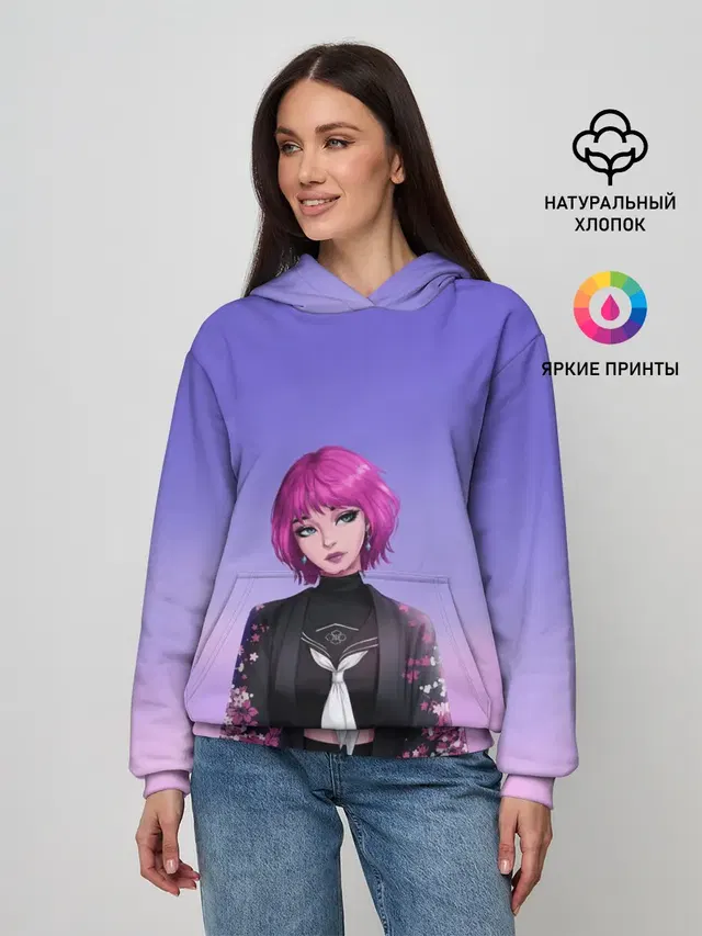 Женское худи с принтом «ANIME GIRL»