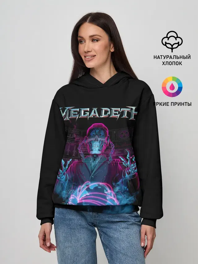 Женское худи с принтом «Megadeth»