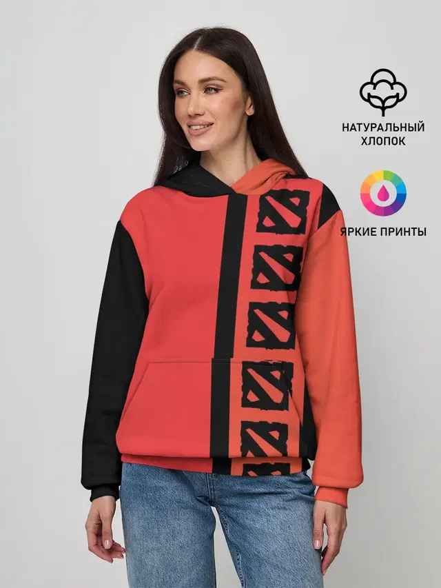 Женское худи с принтом «Two-tone design»