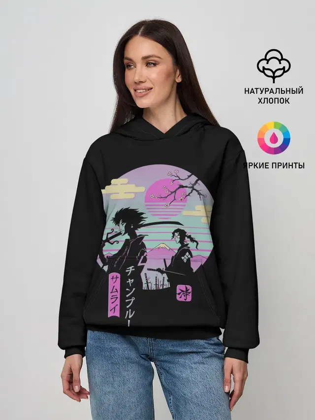 Женское худи с принтом «Samurai»