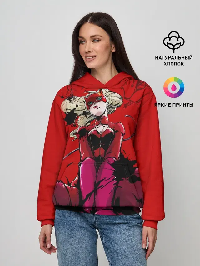 Женское худи с принтом «пантера persona 5»