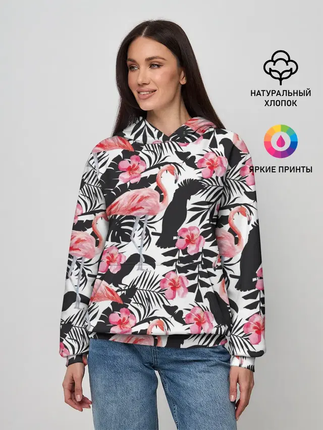 фламинго и попугаи