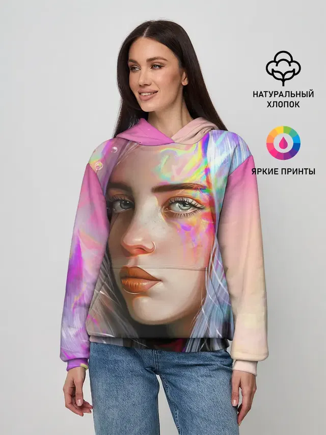 Женское худи с принтом «Billie Eilish»