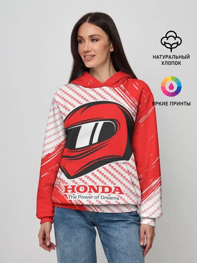 Женское худи с принтом «Honda - Strokes»