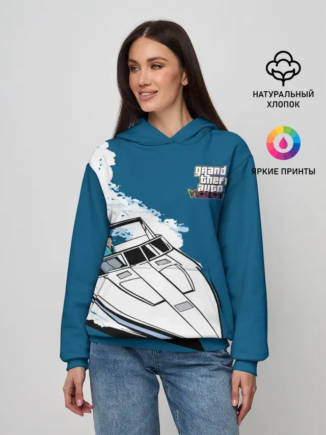 Женское худи с принтом «Tommy on board»