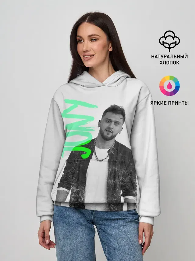 Женское худи с принтом «Jony — Jony music»