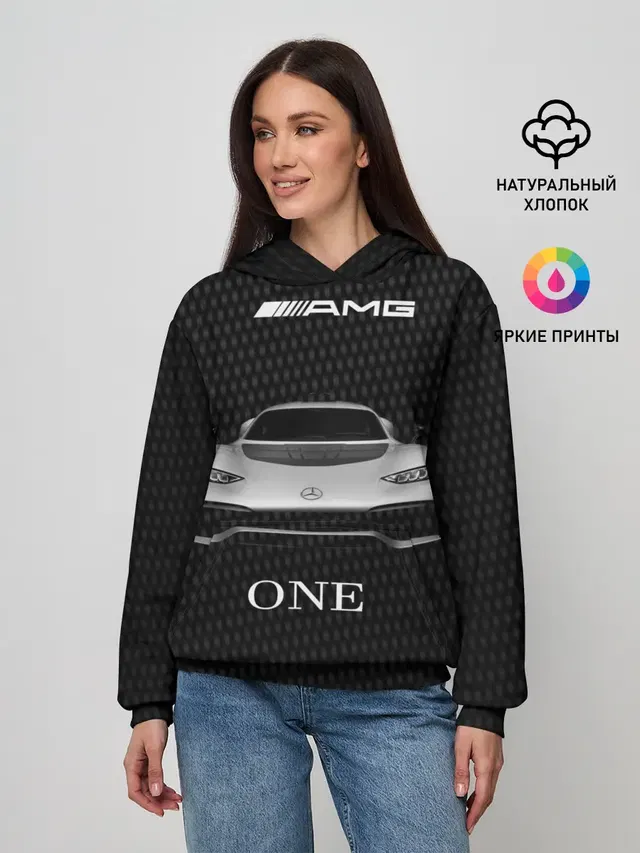 Женское худи с принтом «AMG Progect One»