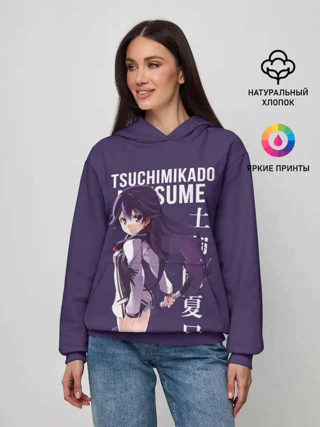 Женское худи с принтом «Natsume Tsuchimikado»