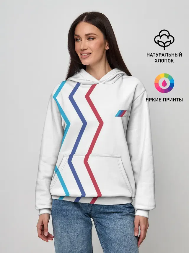 Женское худи с принтом «BMW — BMW М Power»