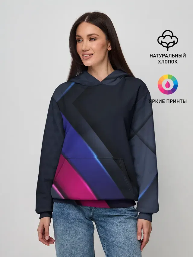 Женское худи с принтом «Модные — Sport style 3d»