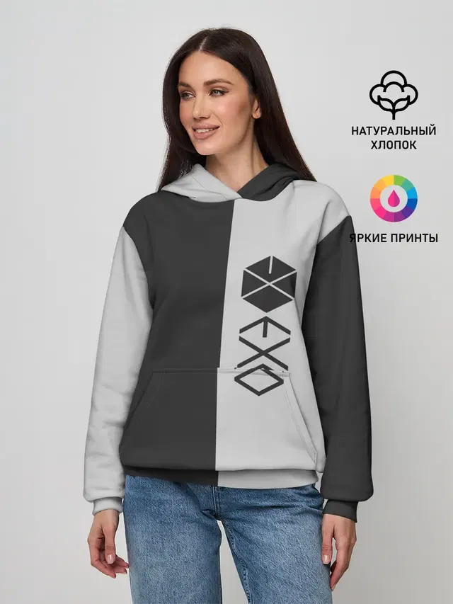 Женское худи с принтом «Exo»