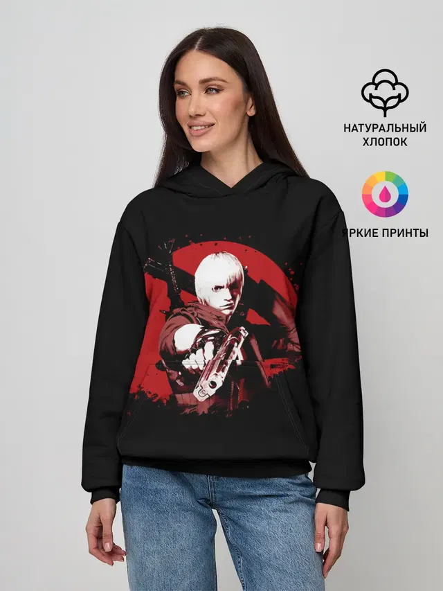Женское худи с принтом «Devil May Cry — Кровавый Данте»