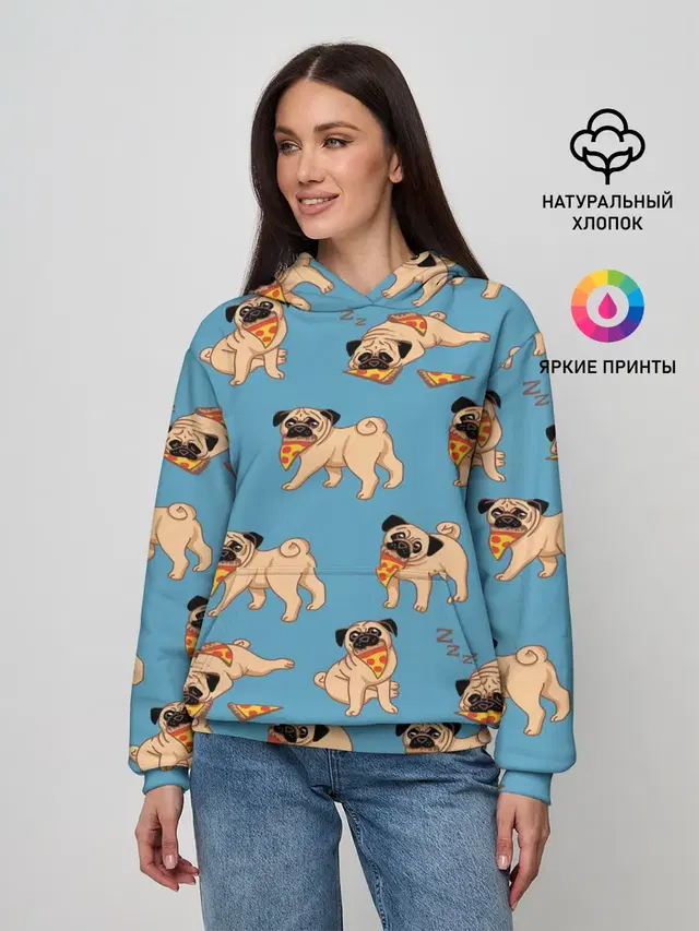 Мопсы с пиццей