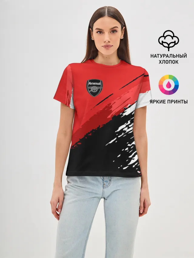 Женская базовая футболка с принтом «Арсенал — Arsenal 2018 Original»