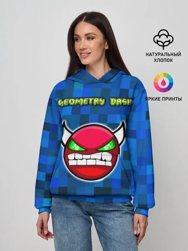 Женское худи с принтом «Pixel art»