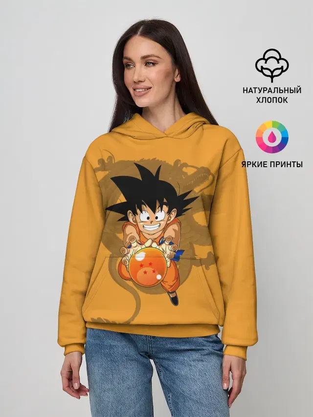 Женское худи с принтом «Kid Goku»