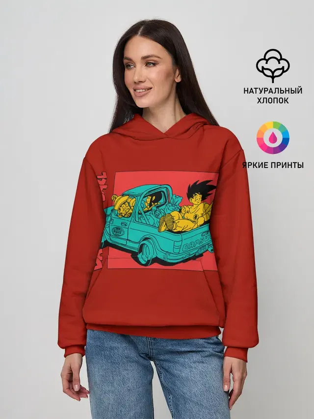 Женское худи с принтом «Old Dragon Ball»