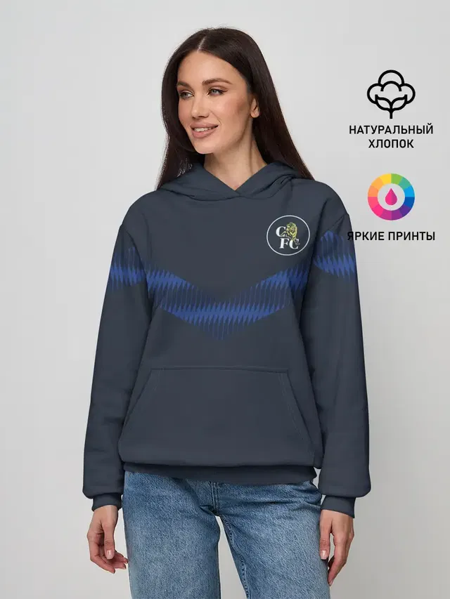 Женское худи с принтом «FC Chelsea Retro #2»