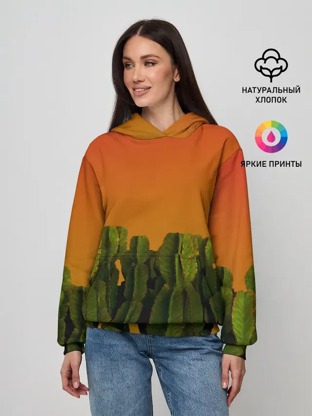 Кактусы на закате