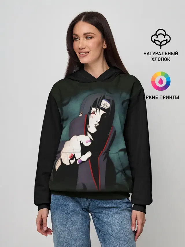 Женское худи с принтом «Итачи Аниме | Anime Itachi»