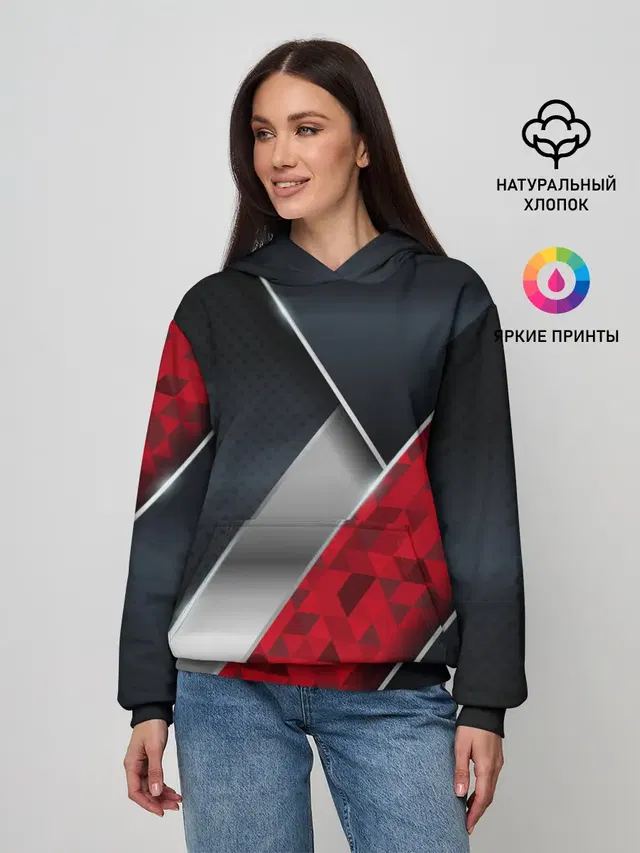 3D BLACK AND RED METAL