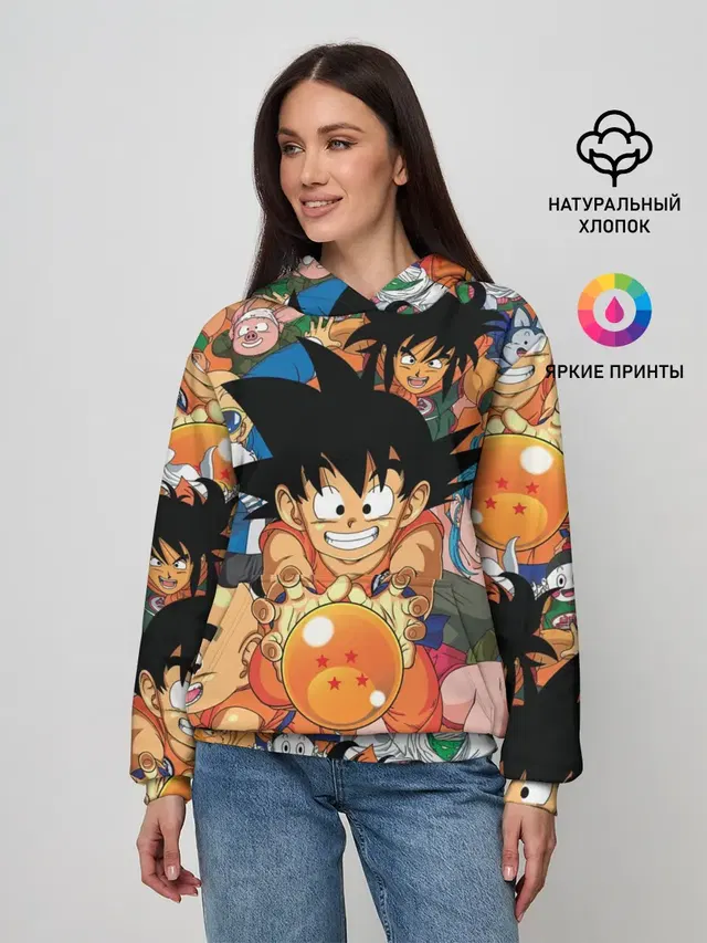 Женское худи с принтом «Goku»