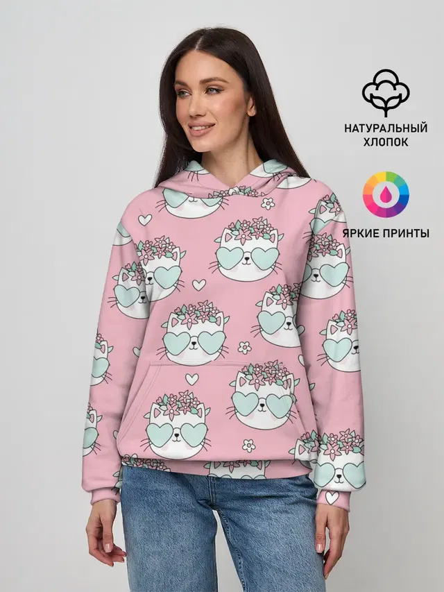Котики с цвточками