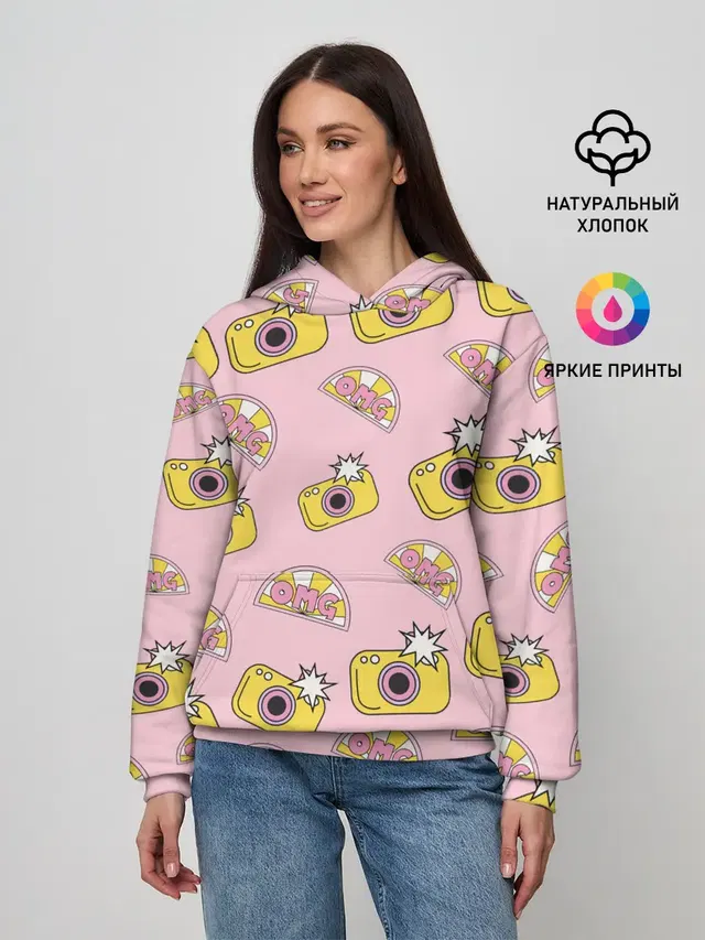 Женское худи с принтом «Другие — Фотики — OMG»