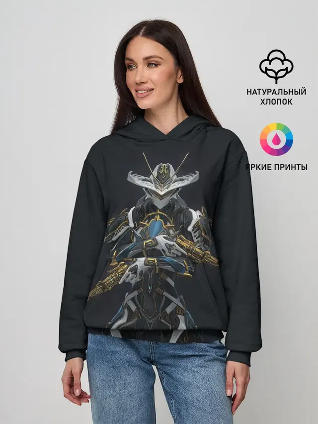 Женское худи с принтом «Warframe — warframe game»