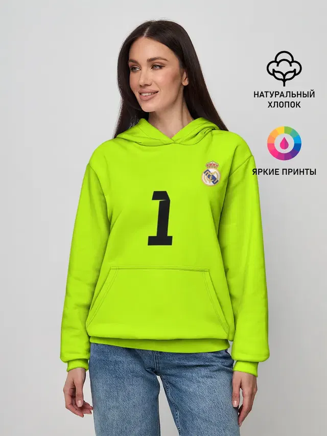 Женское худи с принтом «Реал Мадрид — Iker Casillas»