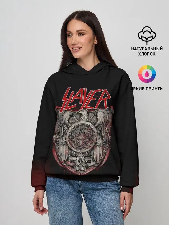 Женское худи с принтом «Slayer»