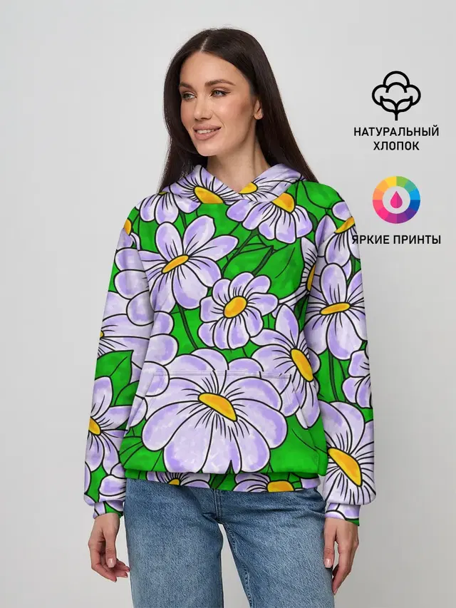 Цветы Лавандовые ромашки