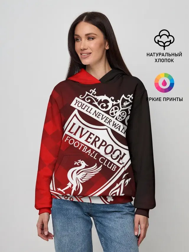 Женское худи с принтом «Soccer badge»