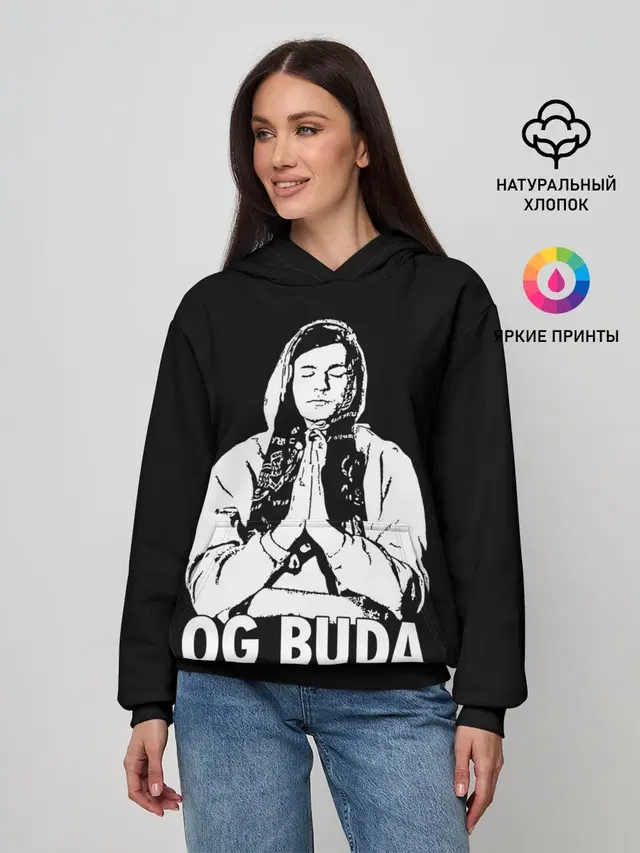 Женское худи с принтом «OG Buda»
