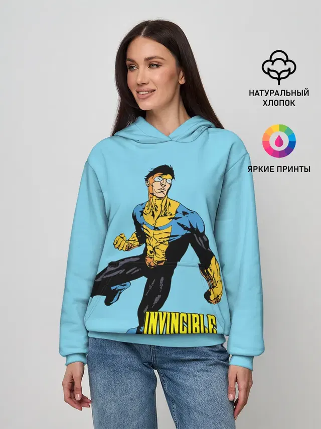 Женское худи с принтом «Invincible»