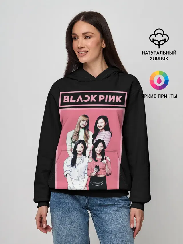 Женское худи с принтом «BlackPink — BP Band»