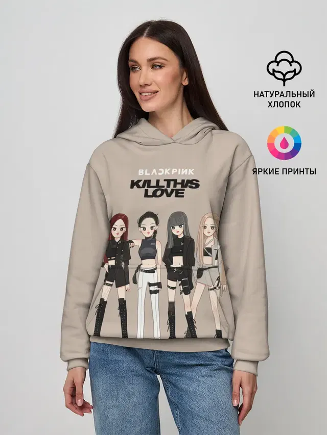 Женское худи с принтом «BlackPink — Kill this love»