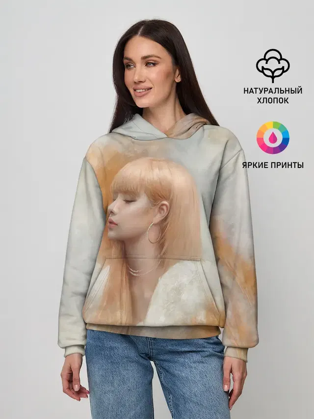 Женское худи с принтом «BlackPink — Розэ маслом»