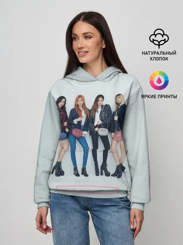 Женское худи с принтом «BlackPink — Blackpink Squad»