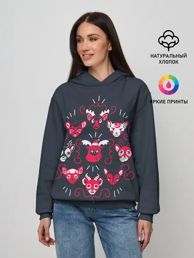 Женское худи с принтом «Animal Crossing Deer — Deer»