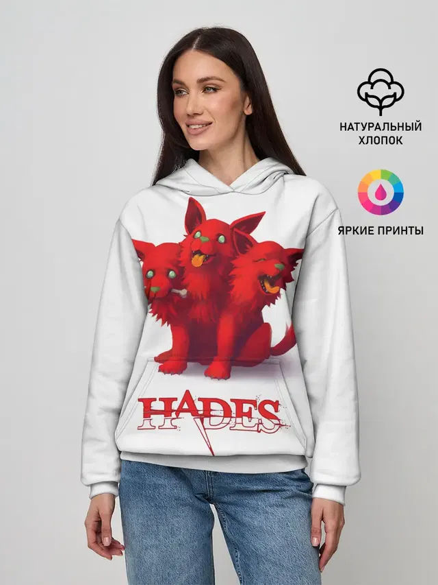 Женское худи с принтом «Hades wolf»