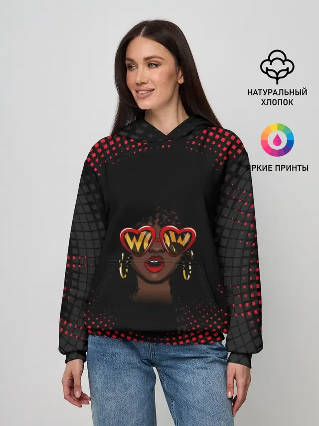 Женское худи с принтом «Pop Art — Поп-дива»