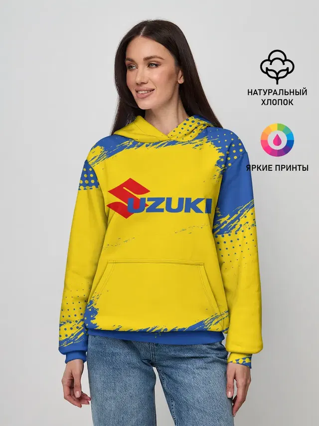 Женское худи с принтом «Suzuki»
