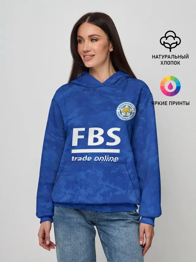 Женское худи с принтом «Leicester City — Варди Лестер форма 2021/2022»