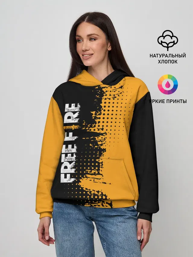 Женское худи с принтом «Garena Free Fire — Free Fire ? Фри Фаер.»